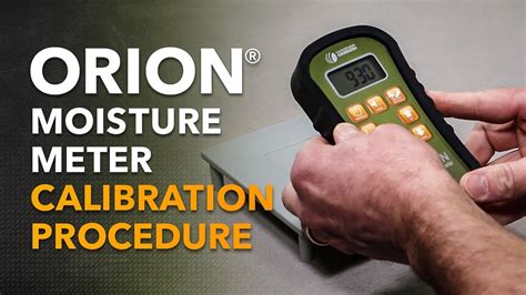 moisture calibration meter|moisture meter calibration procedure.